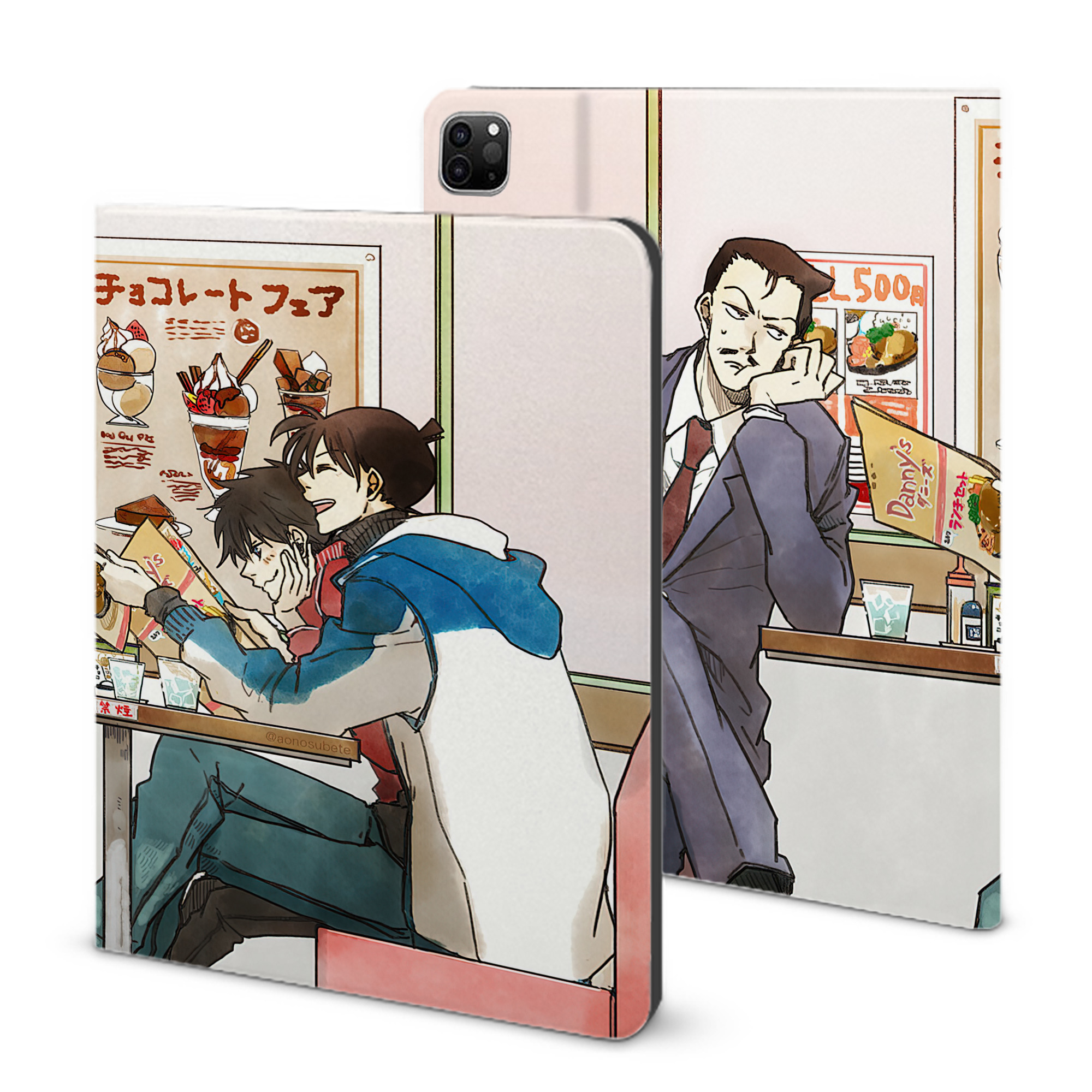 （画像用） 名探偵コナン Detective Conan IPad ケース ブック型 PUレザー TPU 耐衝撃 軽量 薄型 ペン収納なし 全面保護 IPad 各モデル対応